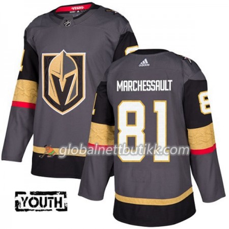 Vegas Golden Knights Hockeydrakt Jonathan Marchessault 81 2017-2018 Grå Adidas Authentic - Barn